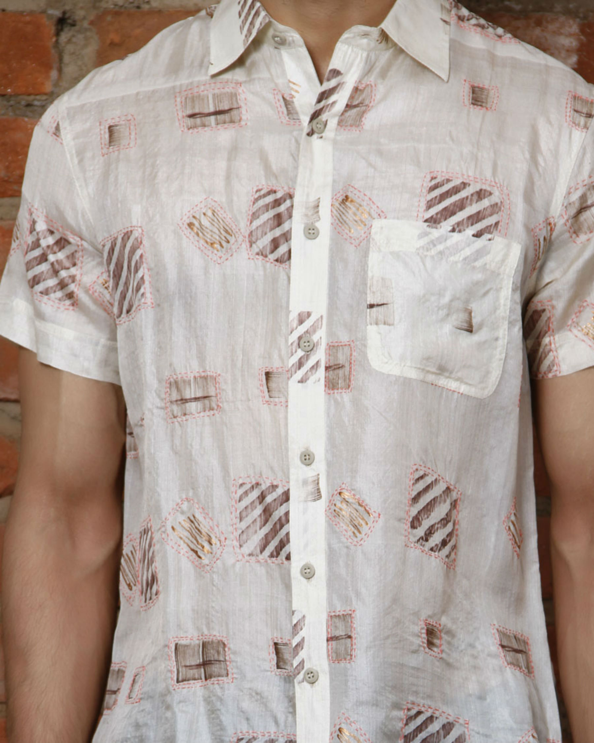 Pink silk shirt by Vastragatha The Secret Label