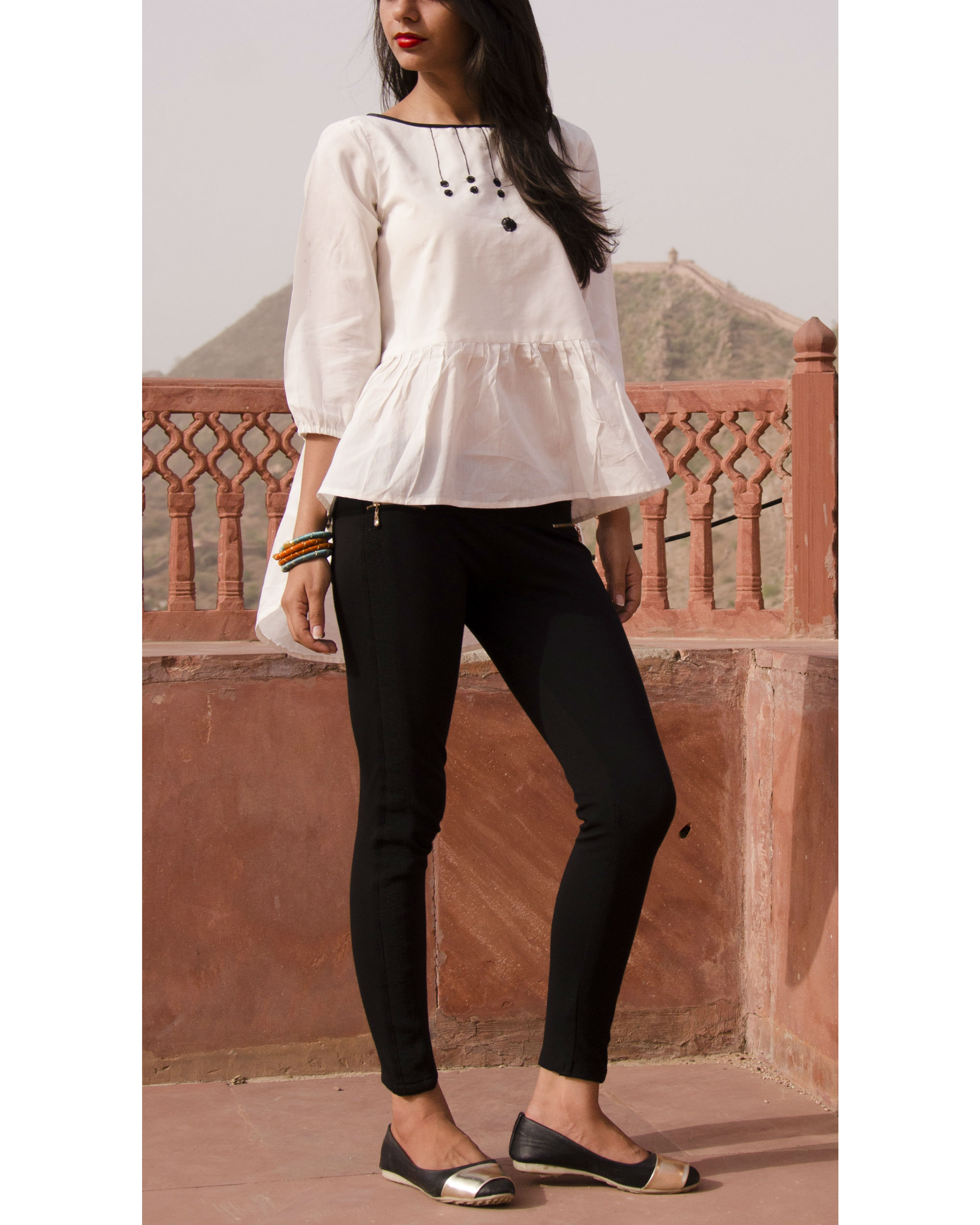 white embroidered top womens