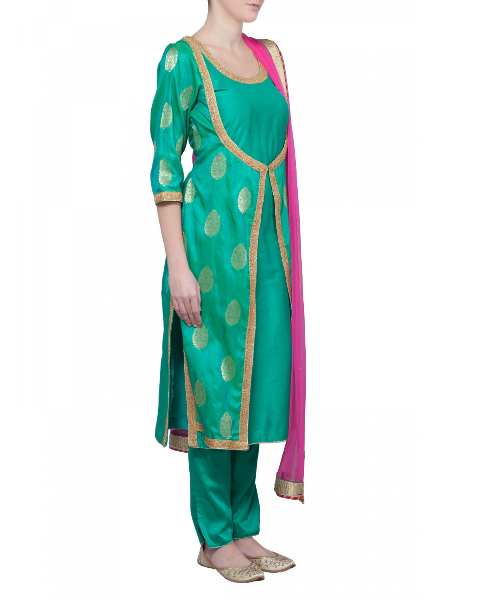 Sea green kurta set by Rang by Manjula Soni The Secret Label