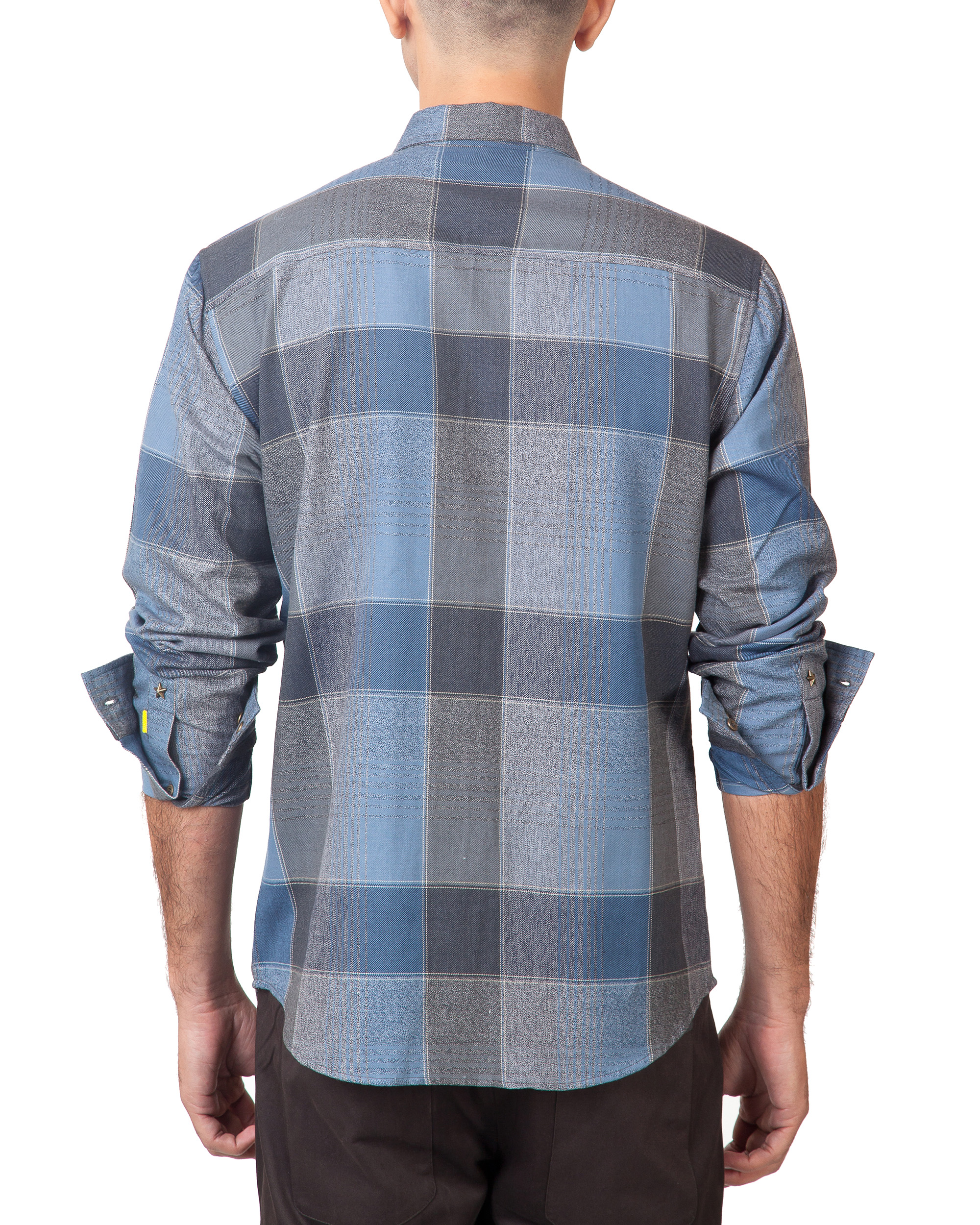 Blue plaid shirt by Firm Clothing | The Secret Label