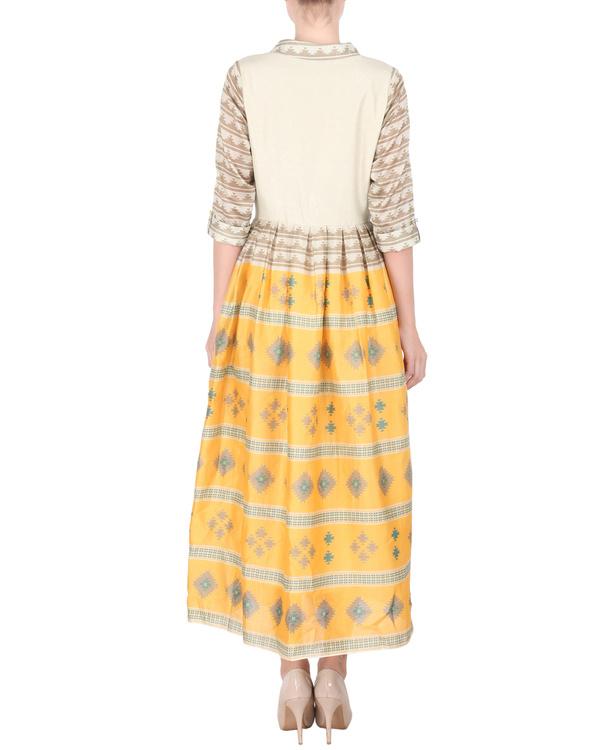 Chanderi long ankle length dress by Sougat Paul | The Secret Label
