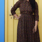 Black kalamkari maxi by Rivaaj