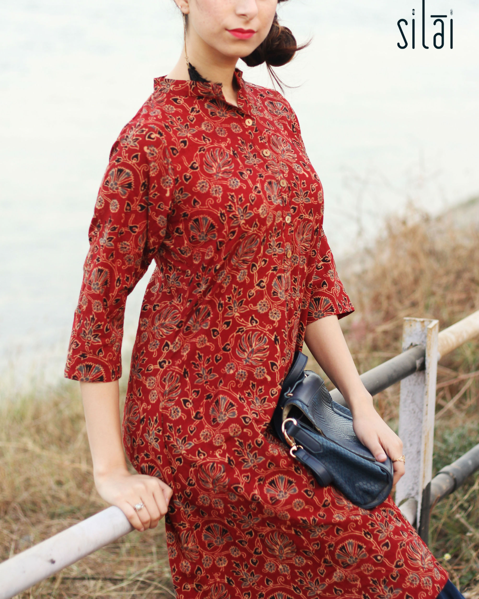 ajrakh gown