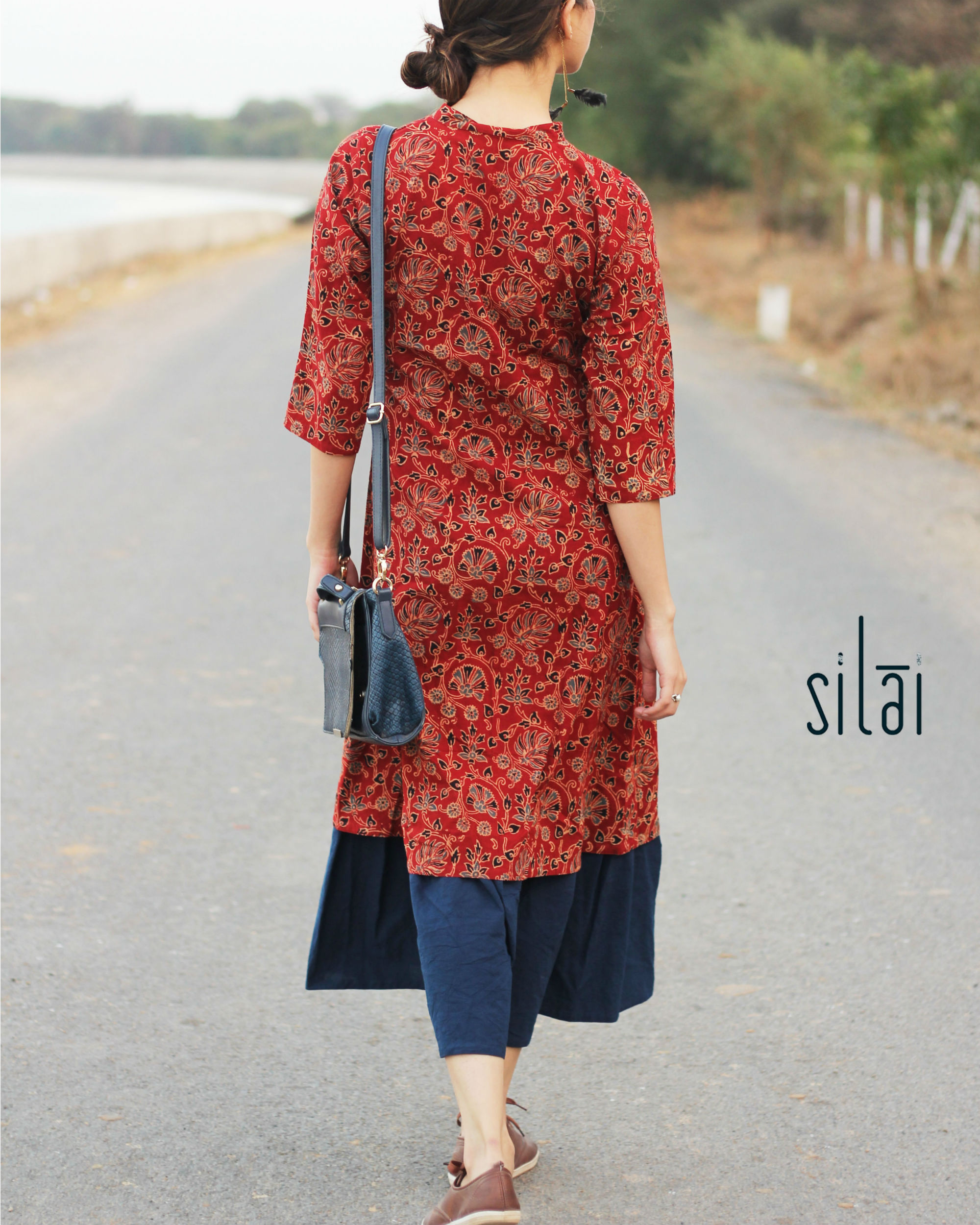 ajrakh gown