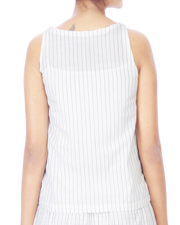 Black and white striped top by THREE | The Secret Label