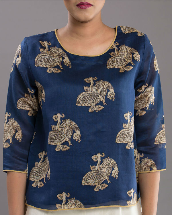 Peacock motif top by Raaslila | The Secret Label