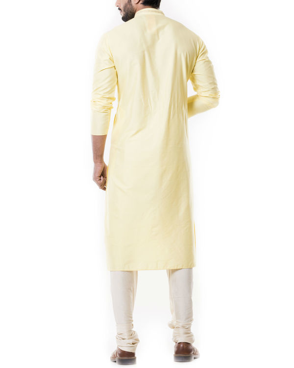 Lime yellow kurta set by Anushree Agarwal & Anju Agarwal The Secret Label