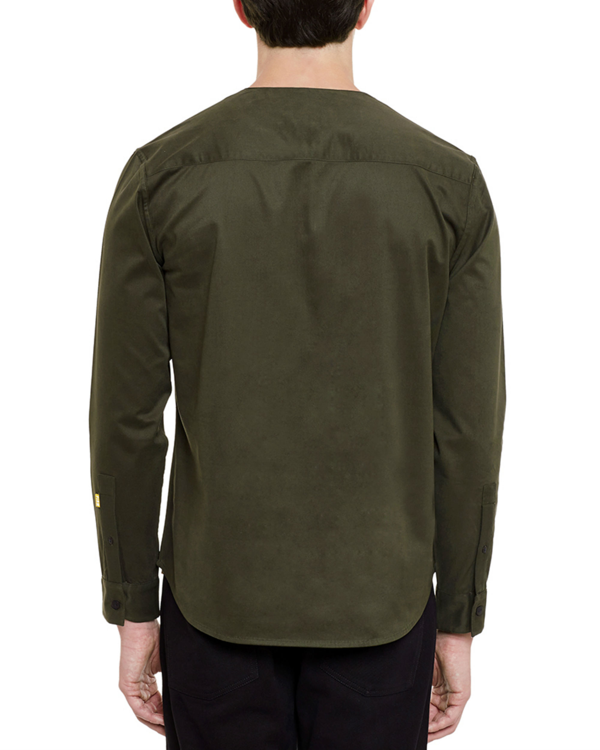 Olive henley shirt by Firm Clothing | The Secret Label