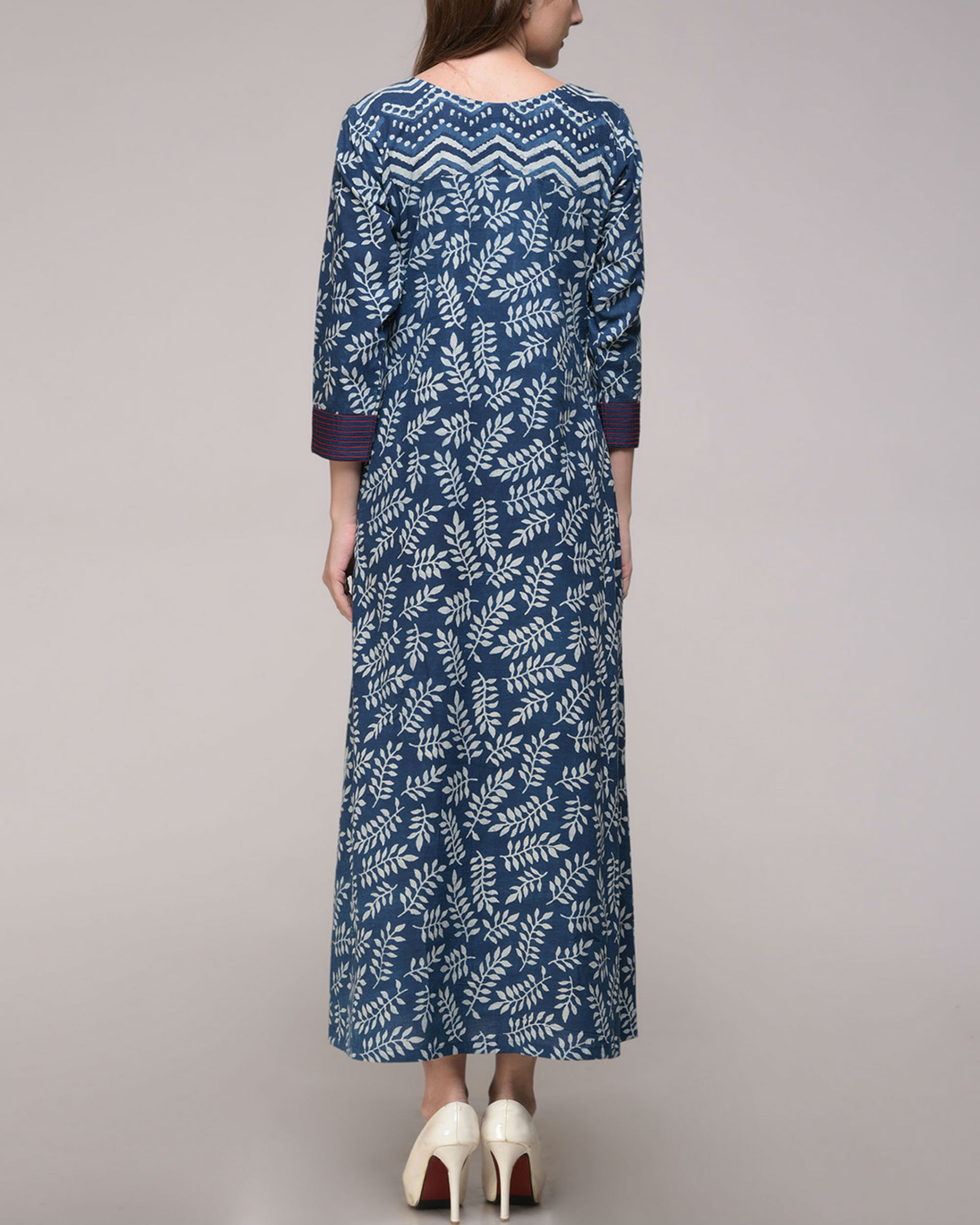 Leaf print pleated dress by Simply Kitsch | The Secret Label