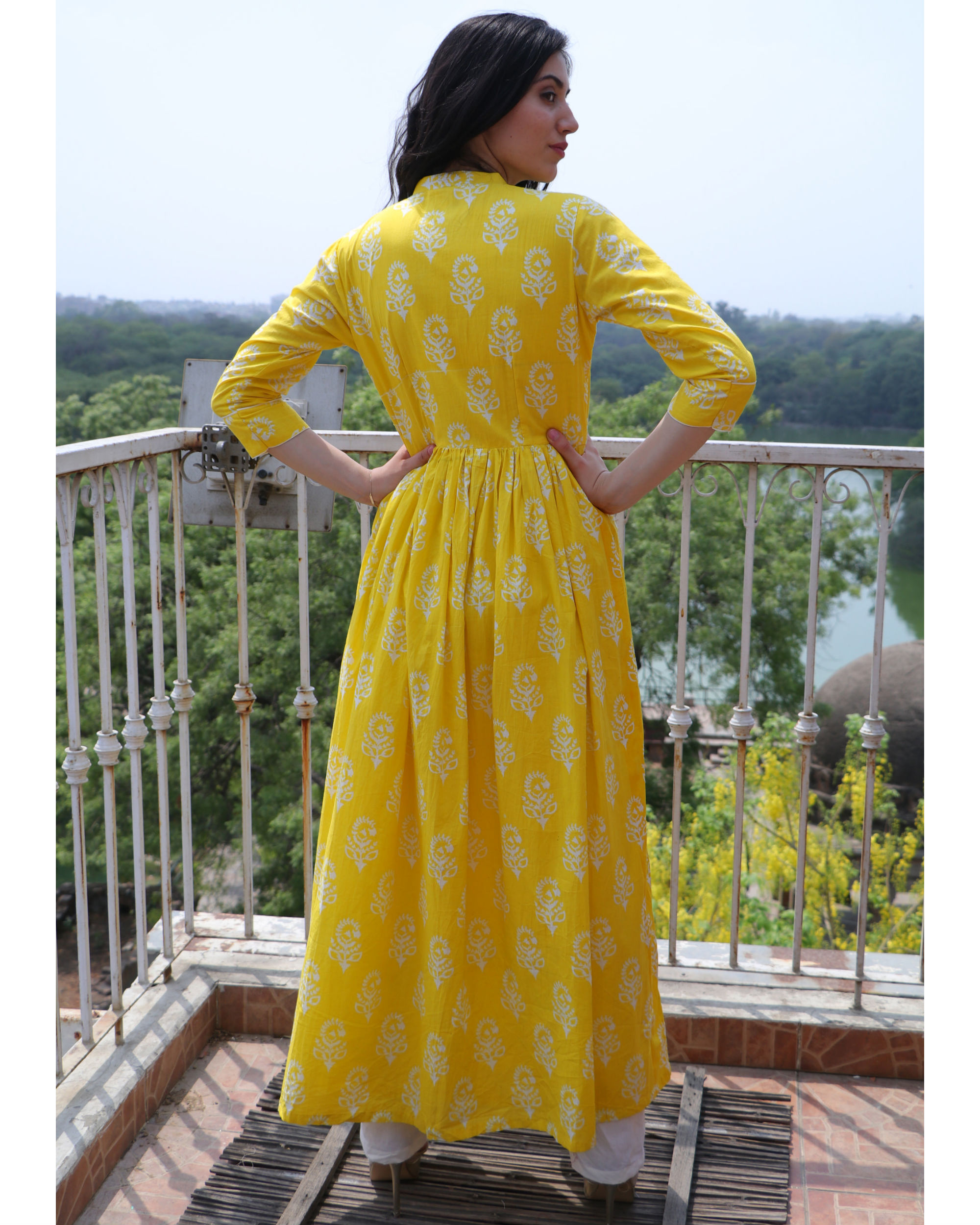 Citrus yellow cape by Desi Doree | The Secret Label