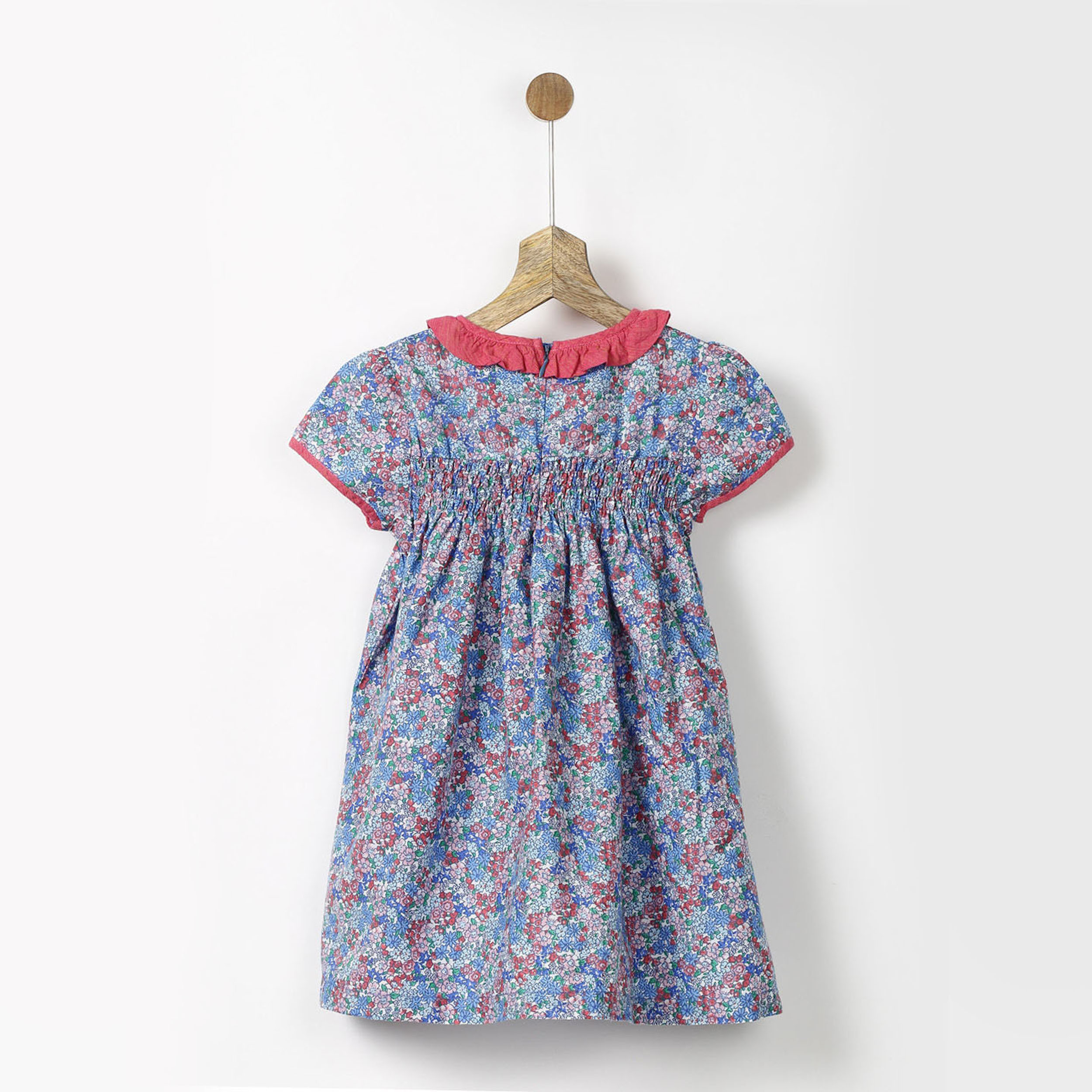 Blue floral print vintage smock dress by Pluie Kids | The Secret Label