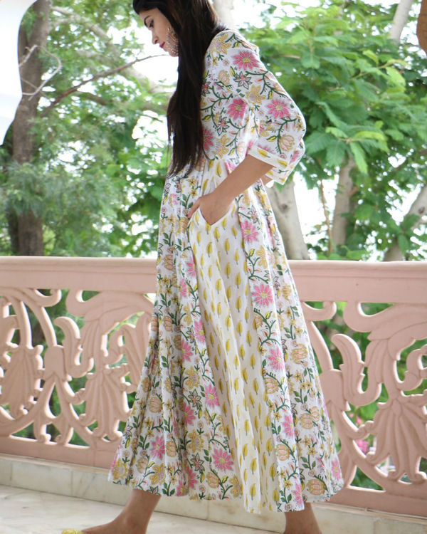 Floral flared maxi by Rivaaj | The Secret Label
