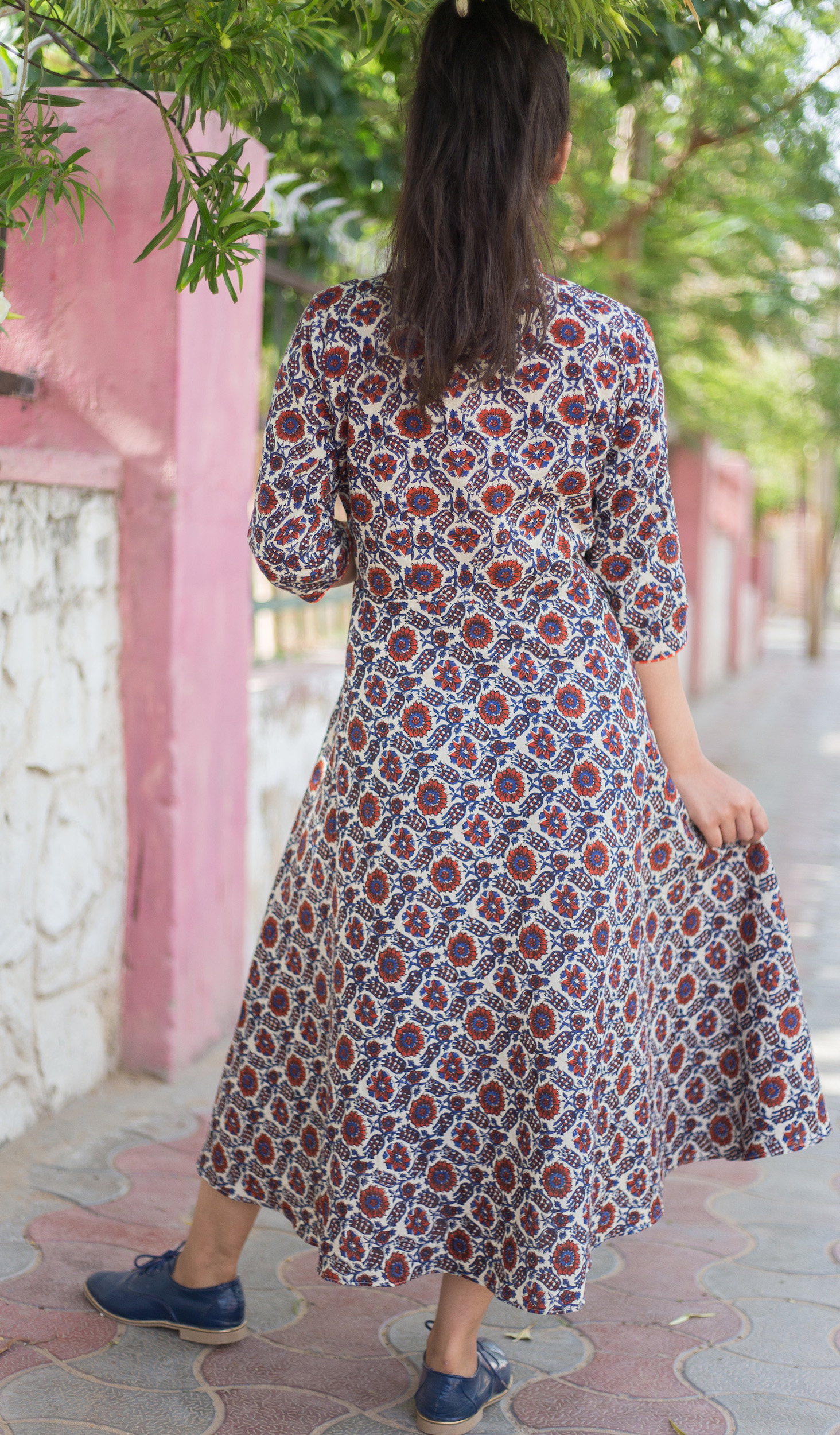 ajrakh gown