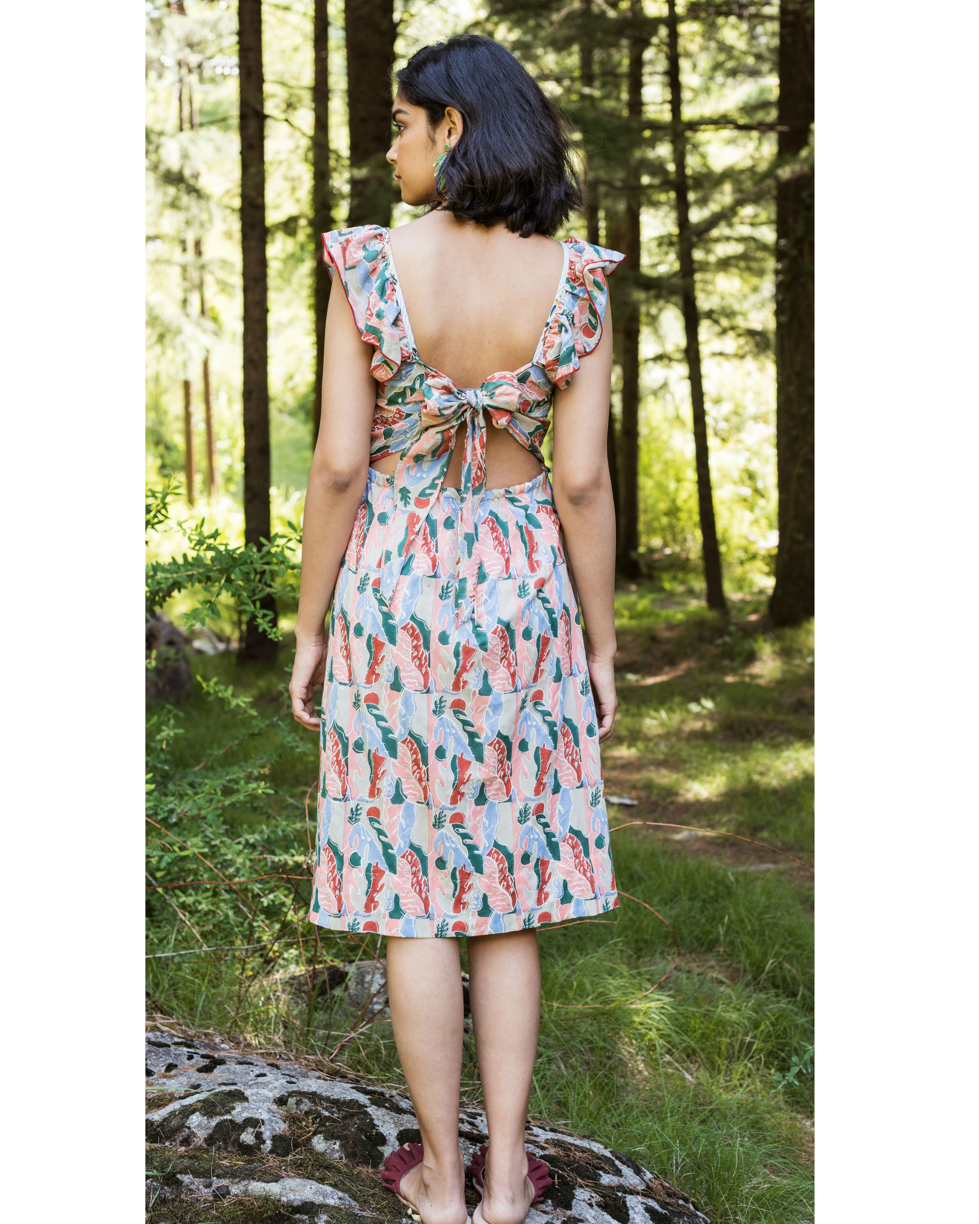 Rainforest blush ruffle dress by Jodi The Secret Label