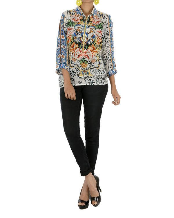 Digitally printed stylized top by Neeva A | The Secret Label