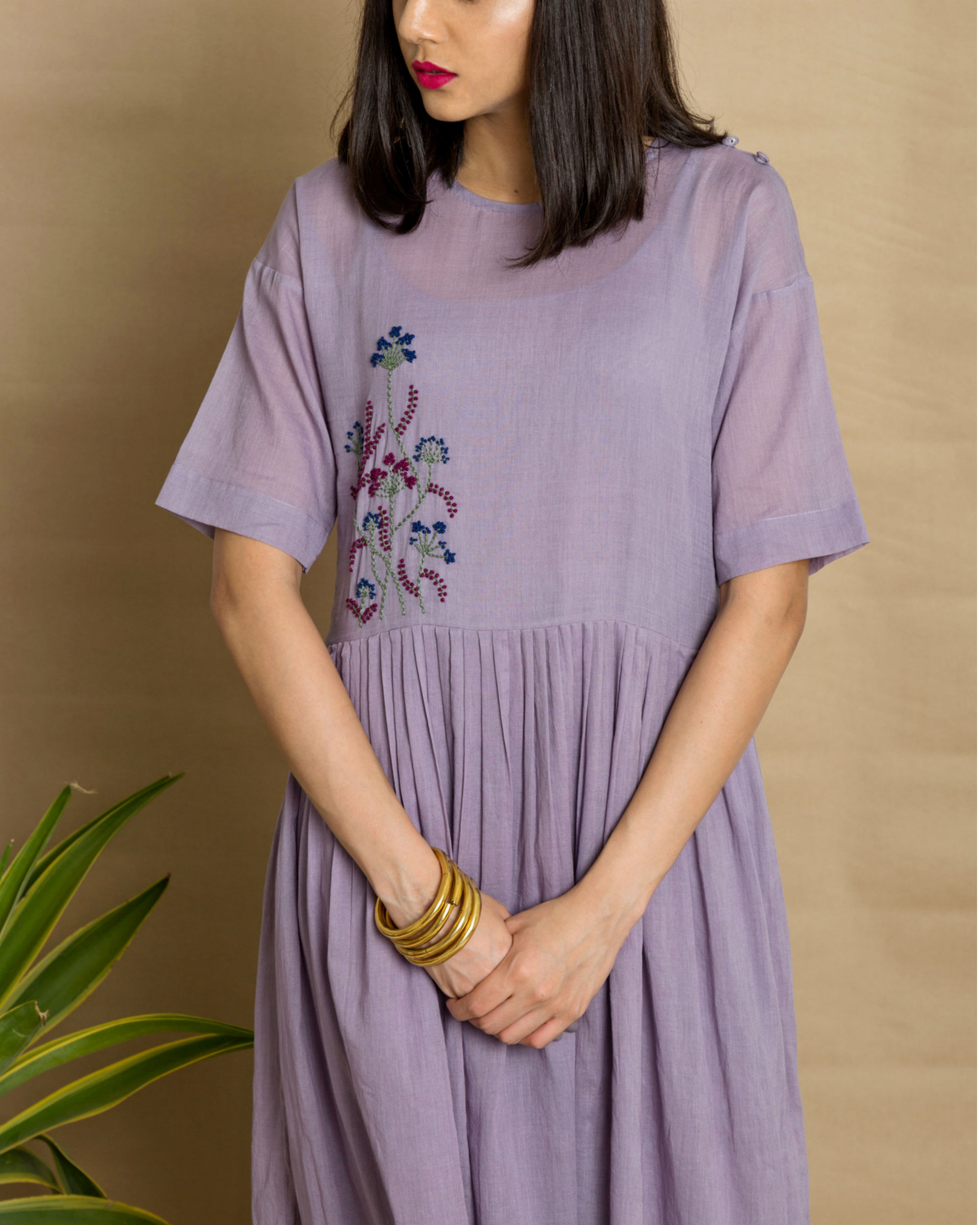 Ruchikalathlabel Hand Embroidered A-Line Dress