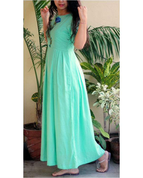 Aqua Green Maxi Dress By Label Shivani Vyas The Secret Label