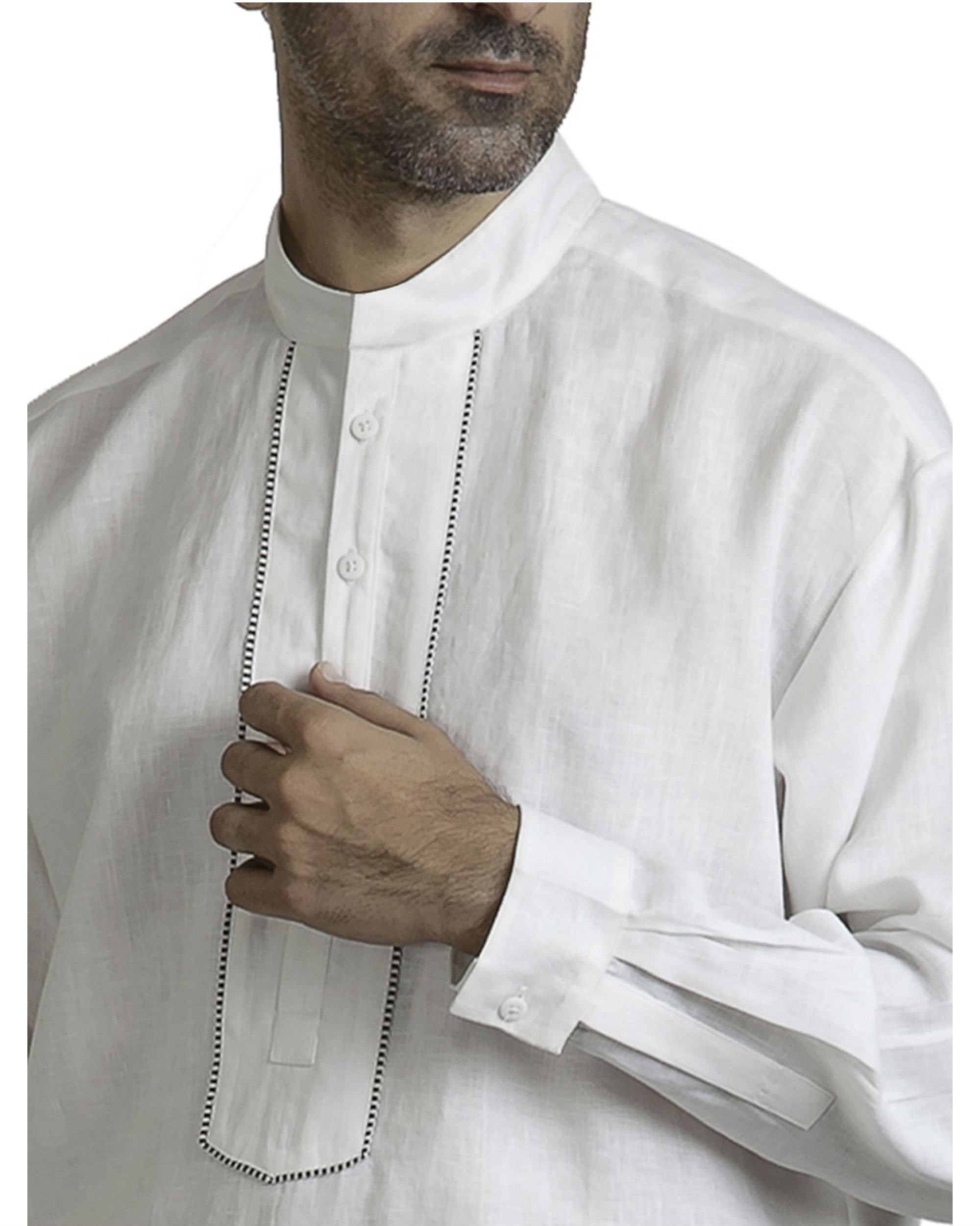 White Linen Tunic Shirt By Dhatu Design Studio The Secret Label