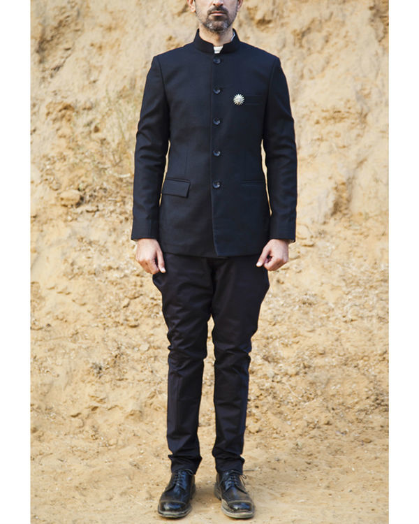 Black jodhpur trousers by Dhatu Design Studio | The Secret Label