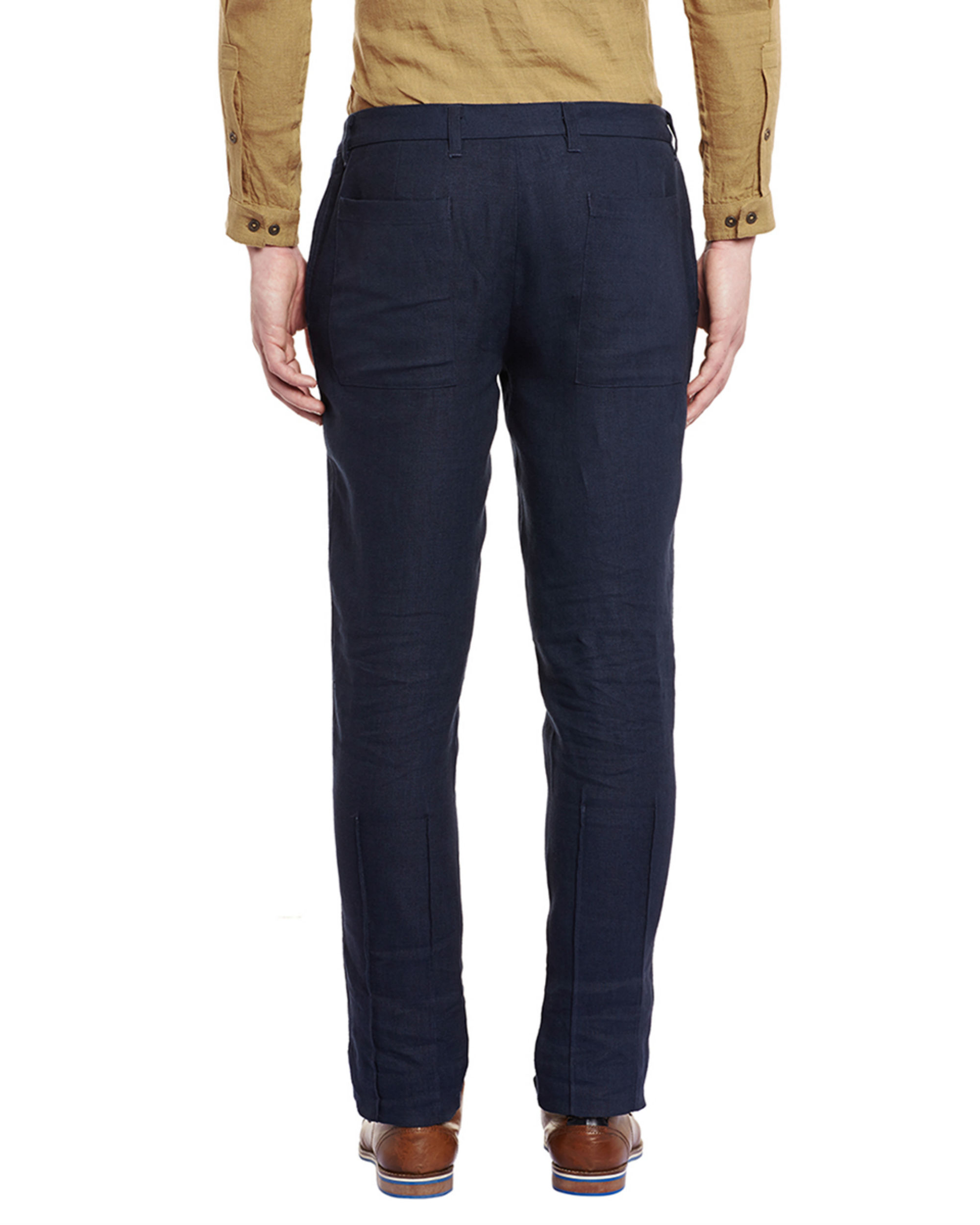 Buy Blue Mid Rise Linen Pants for Men Online at Selected Homme  152912502