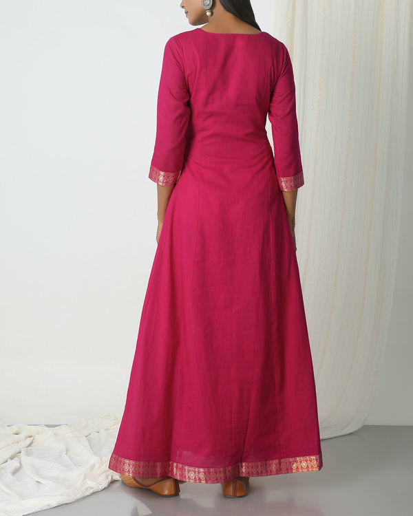 Pink golden border dress by trueBrowns | The Secret Label