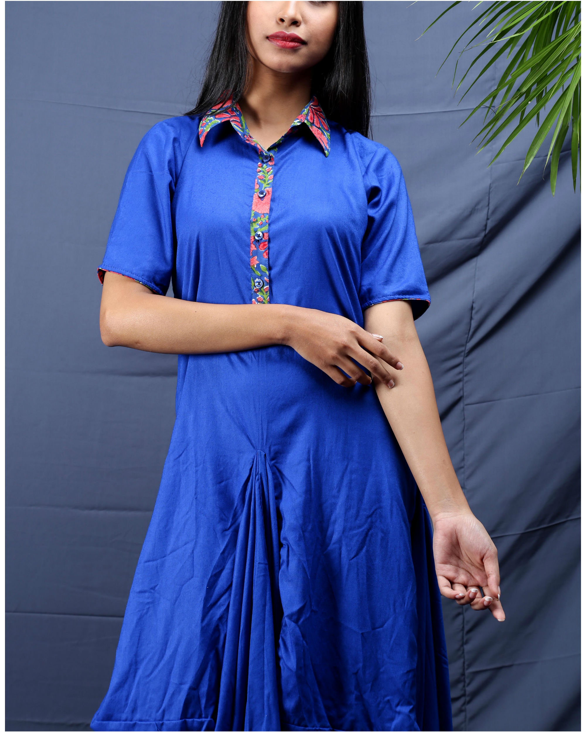 Blue jhabla dress by Jaipuri Jazz | The Secret Label