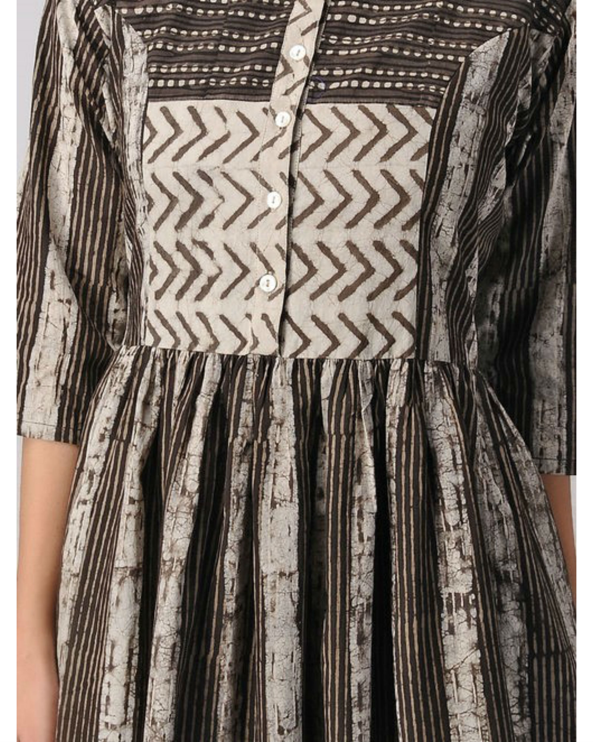 Shades of wood dress by D'ART STUDIO The Secret Label