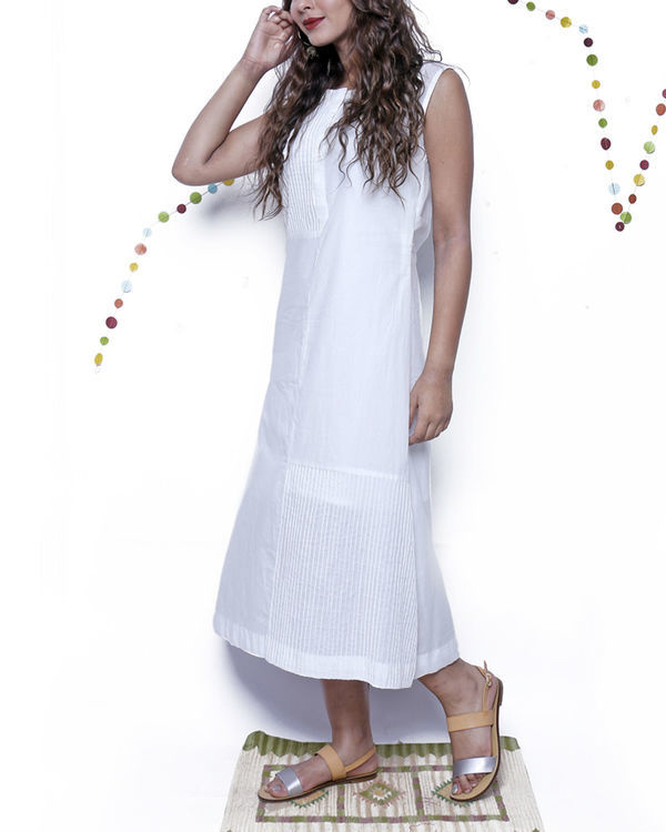 White textured dress by Raasleela The Secret Label