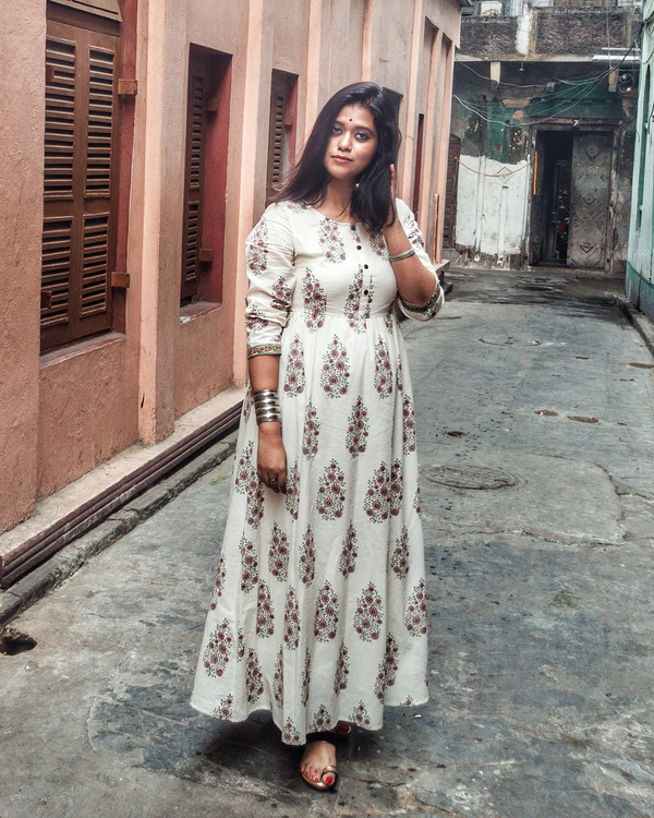 Block print kashish dress 1