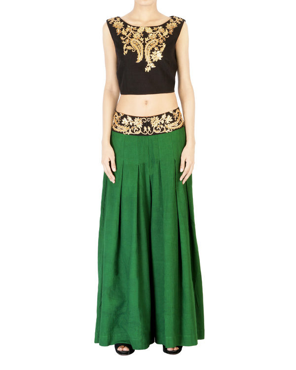 green palazzo pants online