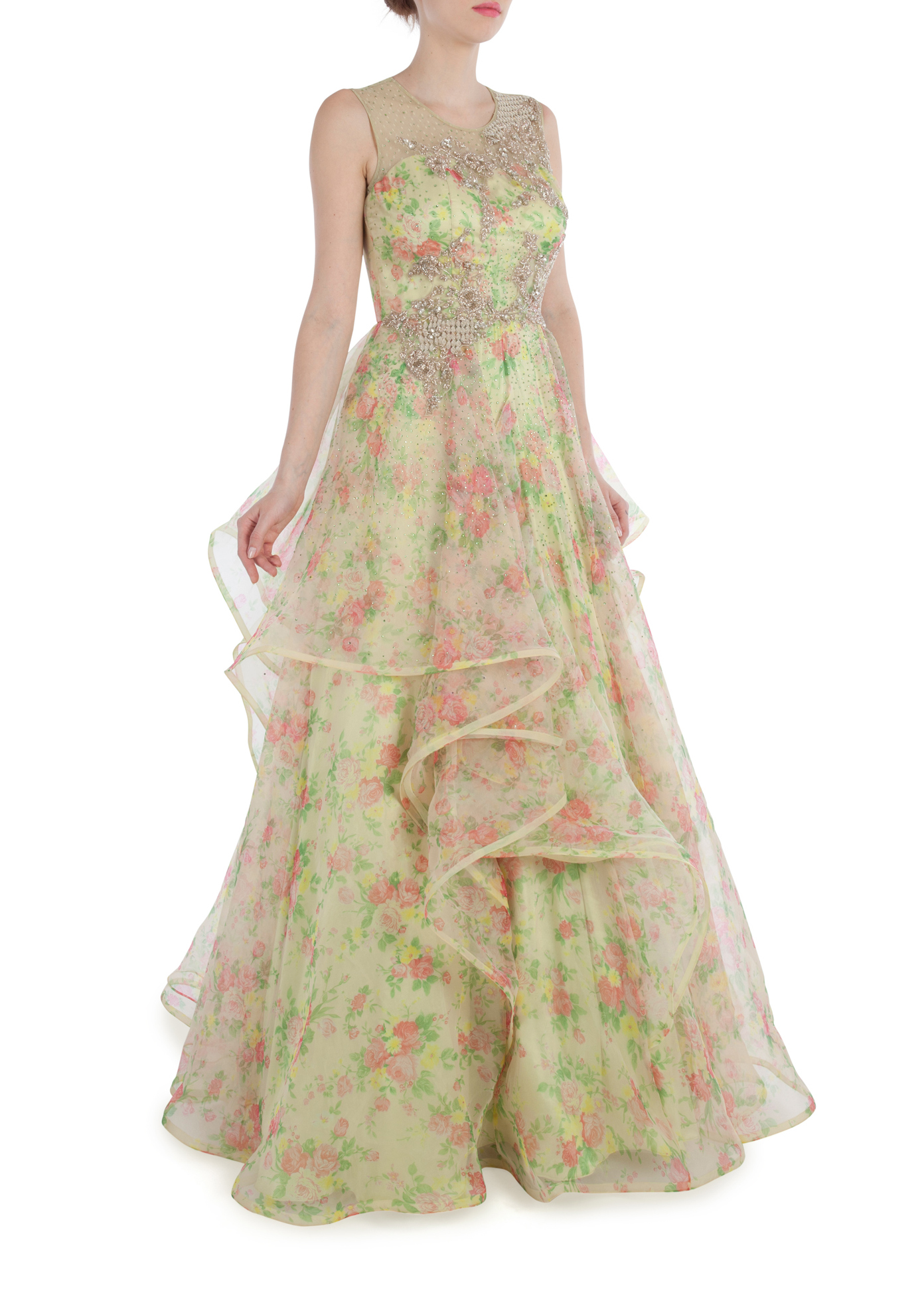 Alentejo spring floral gown by Dolly J | The Secret Label