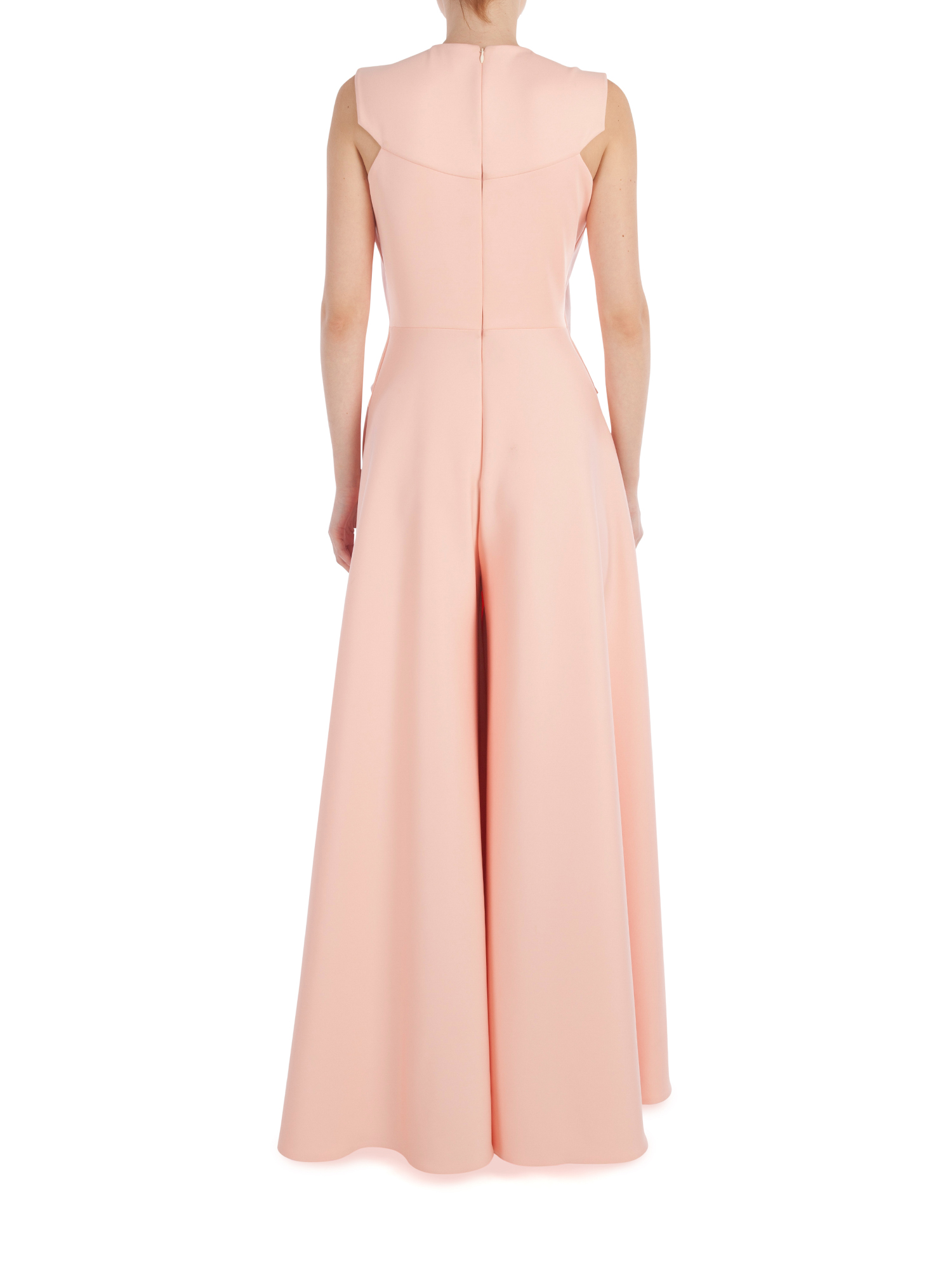 Peach structured layered gown by Dolly J | The Secret Label