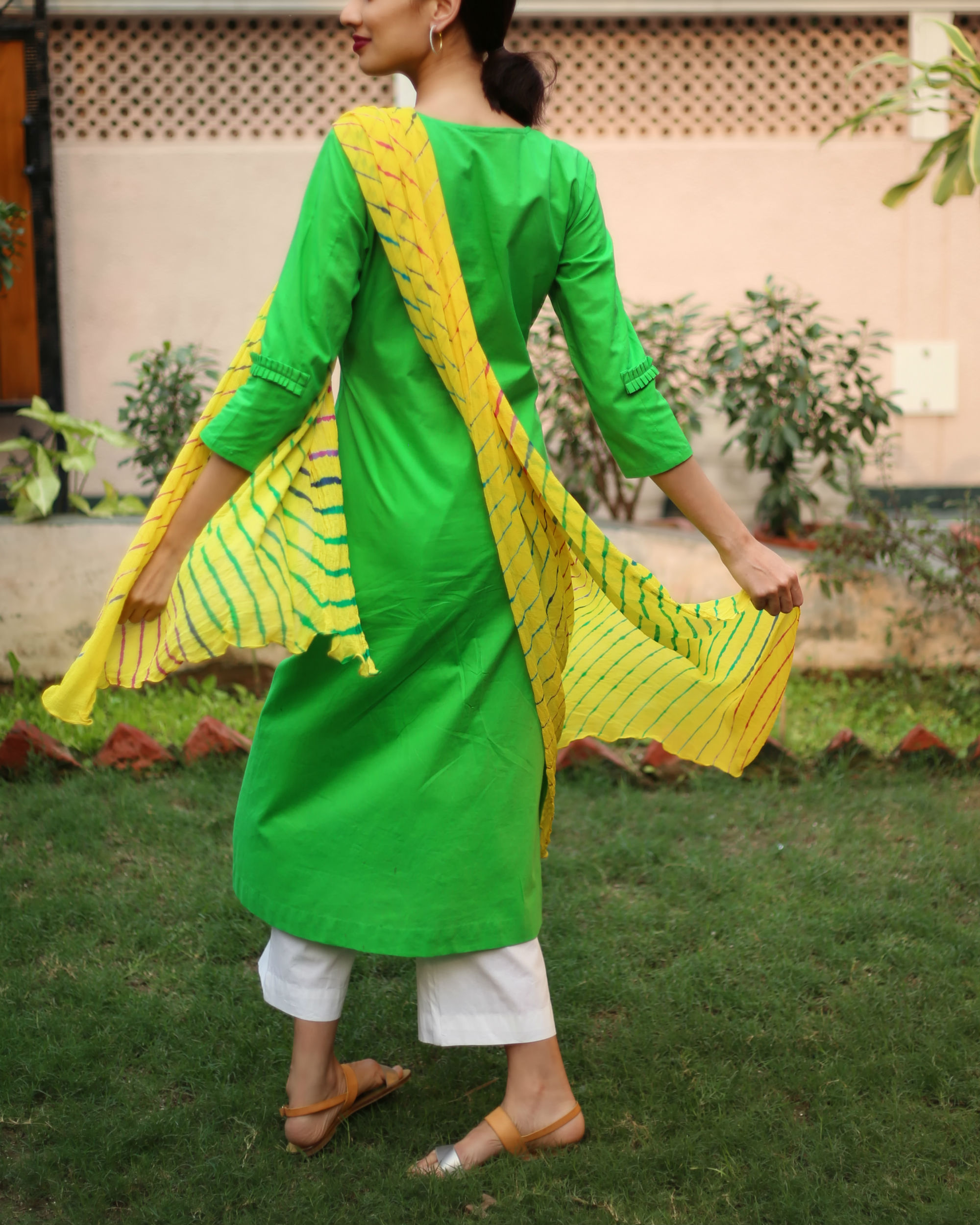 lehriya kurta set