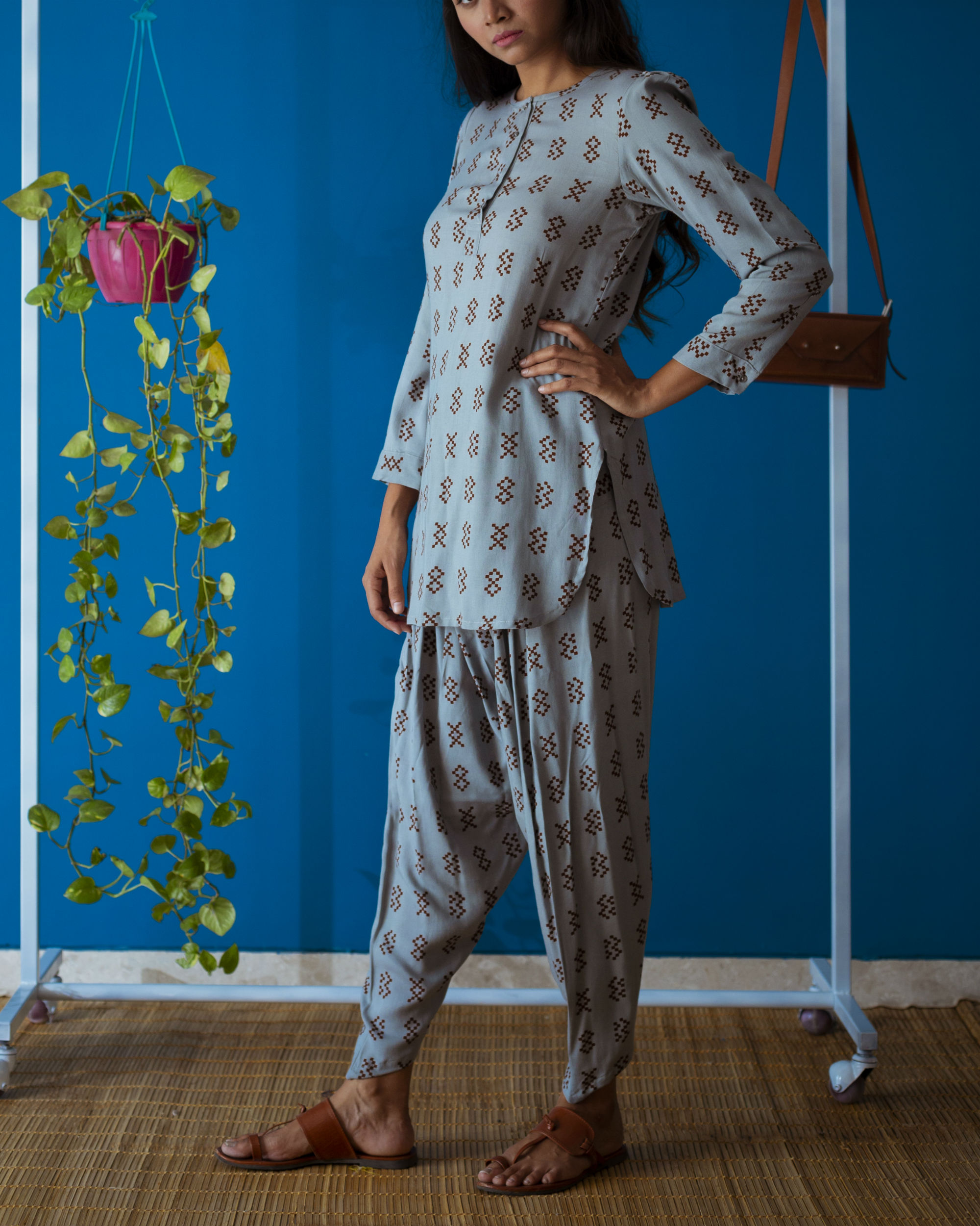 Grey Pakistani Kurta Set by Cray Cuts The Secret Label